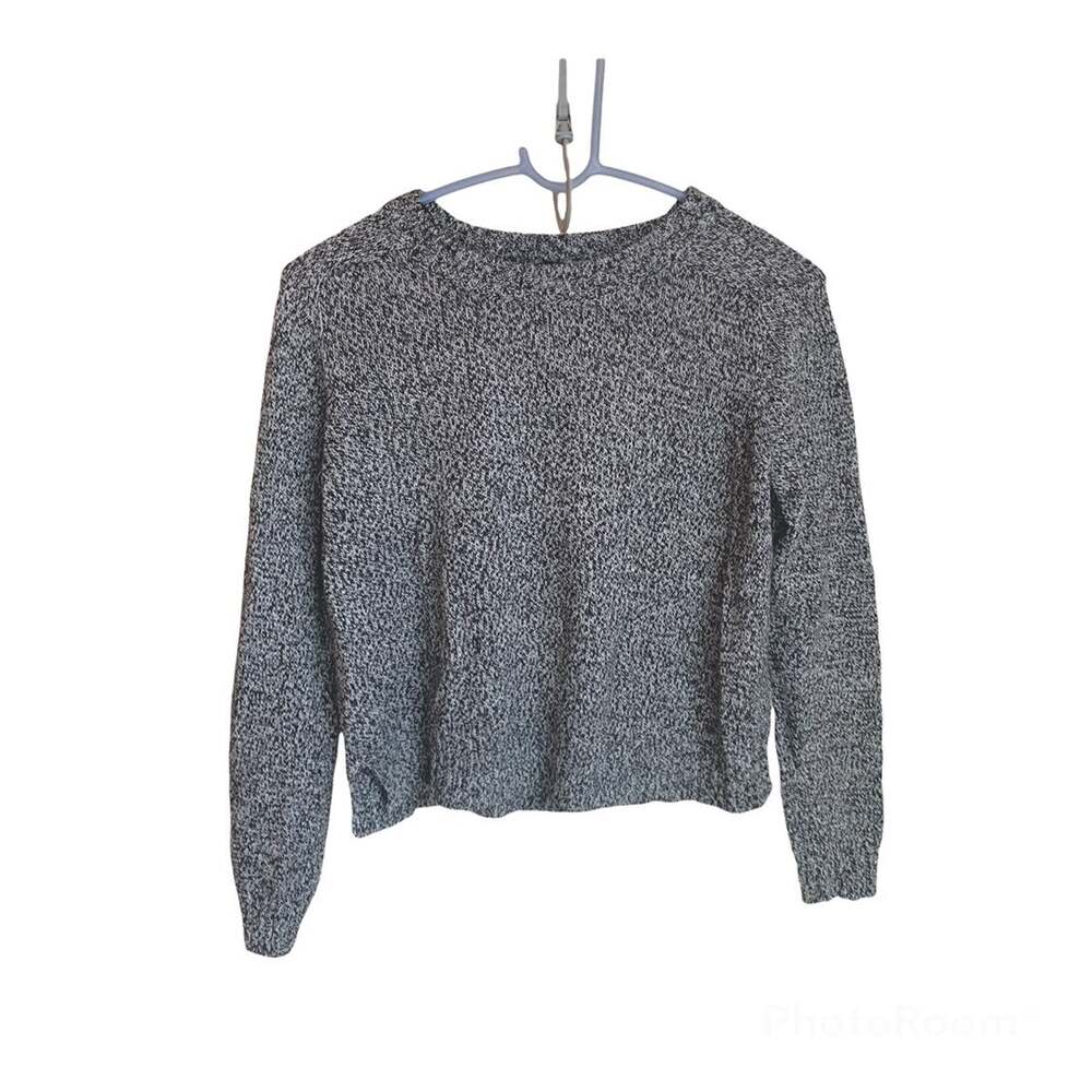 Grey Knit Crop Sweater